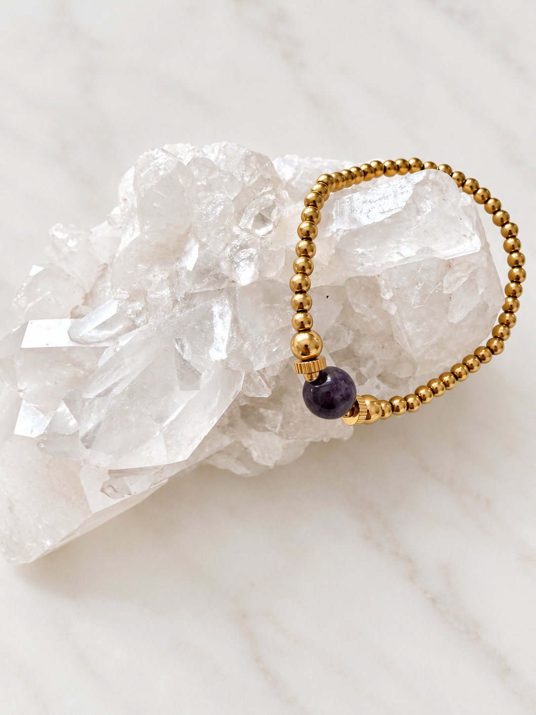 Violet Grace Amethyst Crystal Bracelet