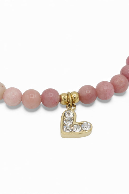 Rose Aura Rose Quartz Crystal Bracelet