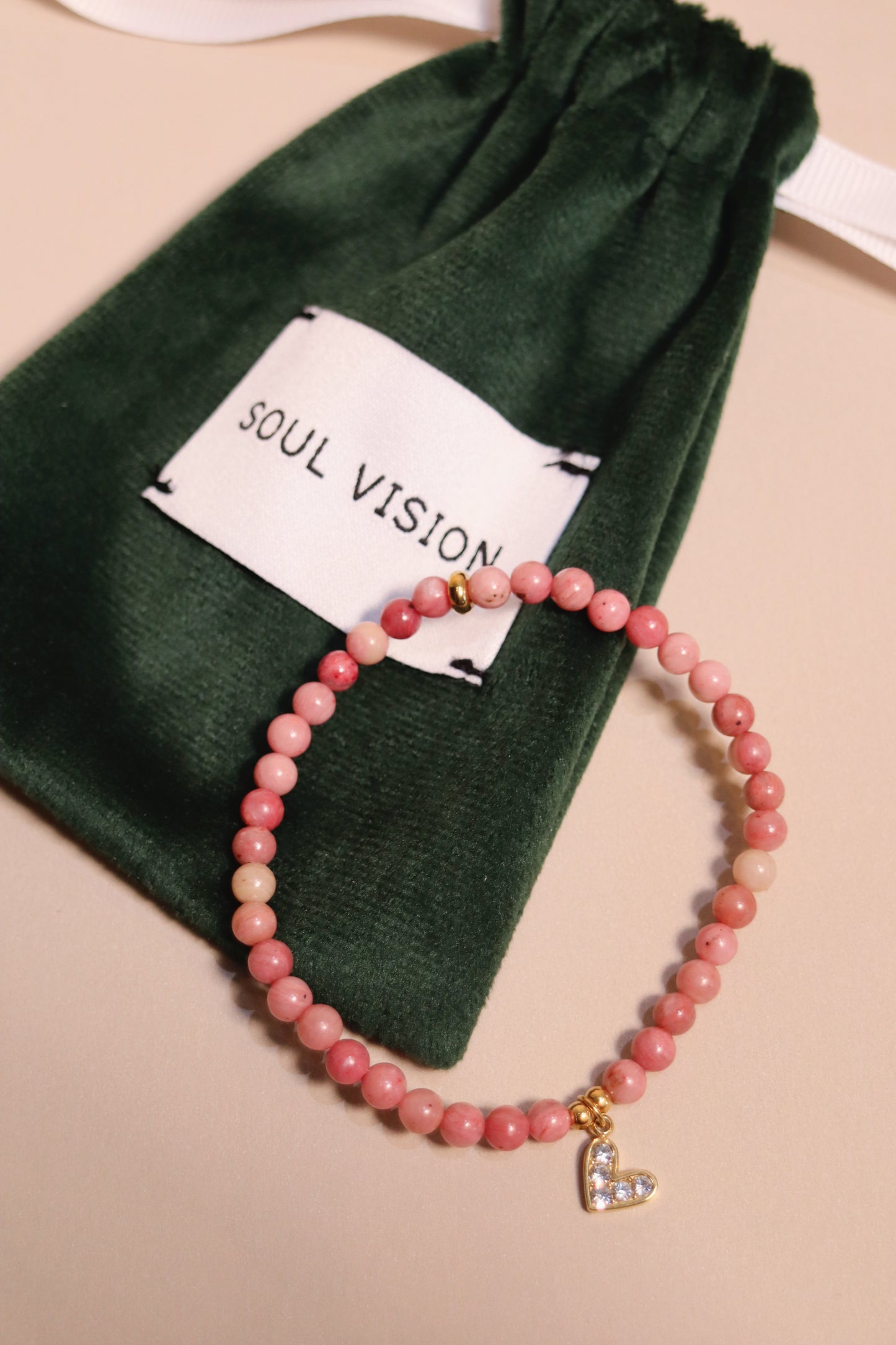 Rose Aura Rose Quartz Crystal Bracelet
