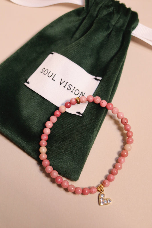 Rose Aura Rose Quartz Crystal Bracelet